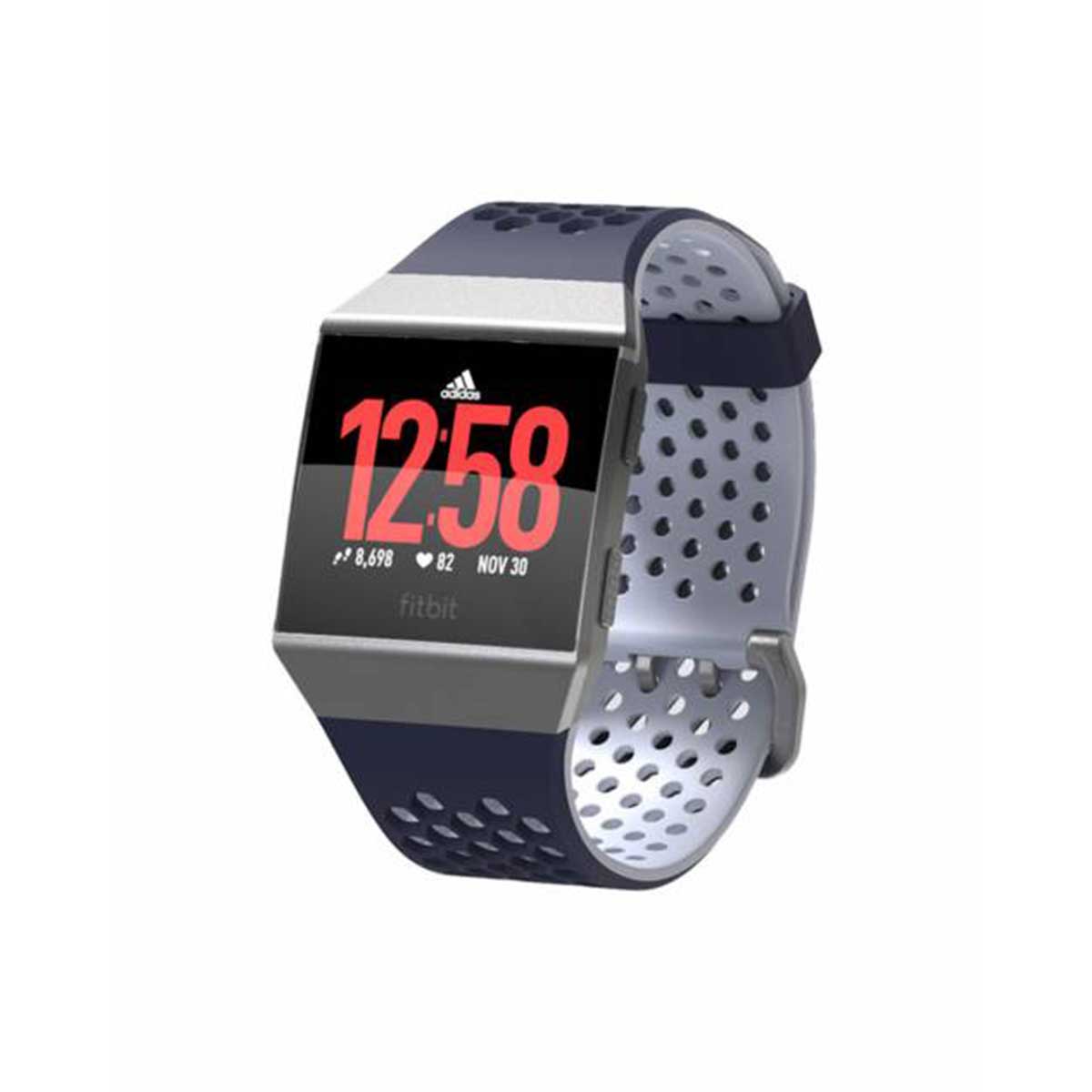 Fitbit - Ionic Adidas Edition - Ink Blue & Ice Gray/Silver Gray